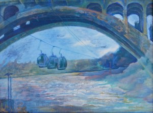 Under the Bridge Some Play 24"x18"